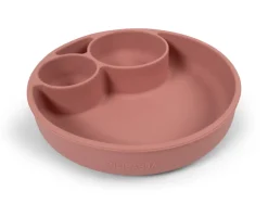 Filibabba Silikone tallerken ruminddelt - rose- Service