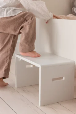 Sebra Skammel, hvid-Børn Bænke & Skamler