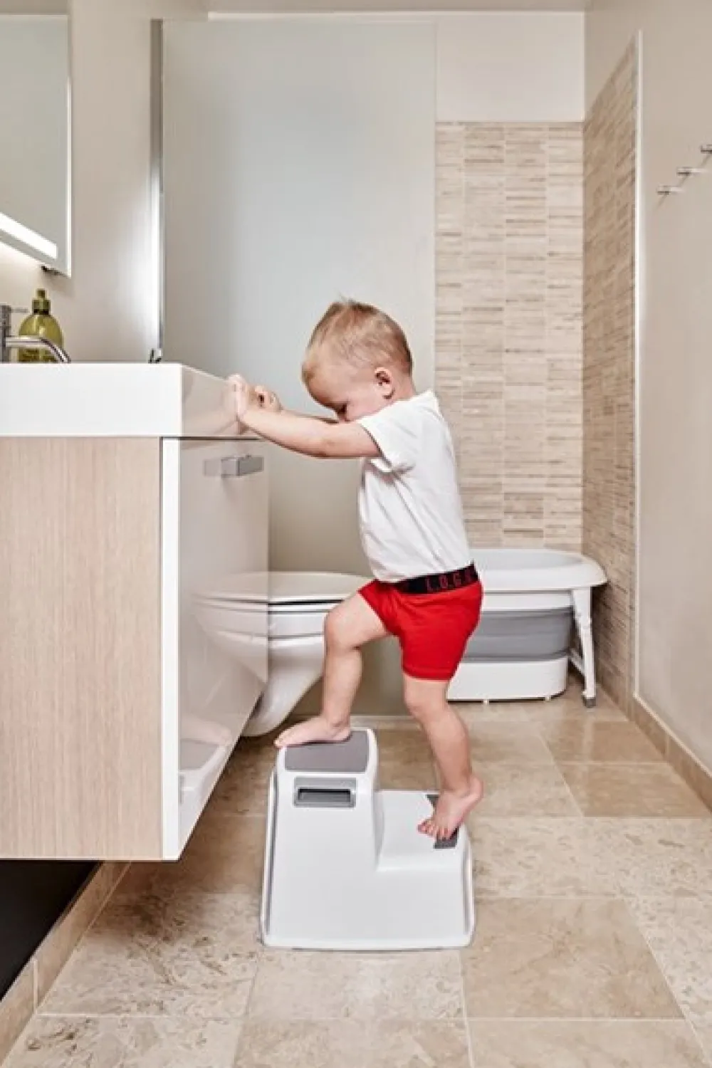 BabyDan Skammel, to trin, grå- Potter, Toiletsæder & Skamler