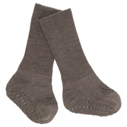 GOBABYGO Skridsikre Strømper - Merino Uld - Brown melange- Skridsikre Strømper|Uldstrømper & Uldstrømpebukser