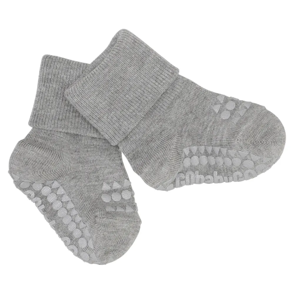 GOBABYGO Skridsikre Strømper - Bamboo - Grey melange- Skridsikre Strømper|Strømper