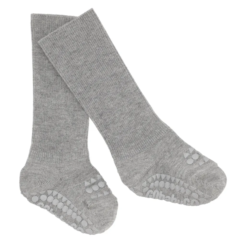 GOBABYGO Skridsikre Strømper - Bamboo - Grey melange- Skridsikre Strømper|Strømper