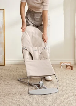 BabyBjörn Skråstol Bliss - Vævet mélange, Lys beige-Børn Skråstole