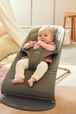 BabyBjörn Skråstol Bliss Vævet, blomsterbladsquilt,mørkegrøn-Børn Skråstole