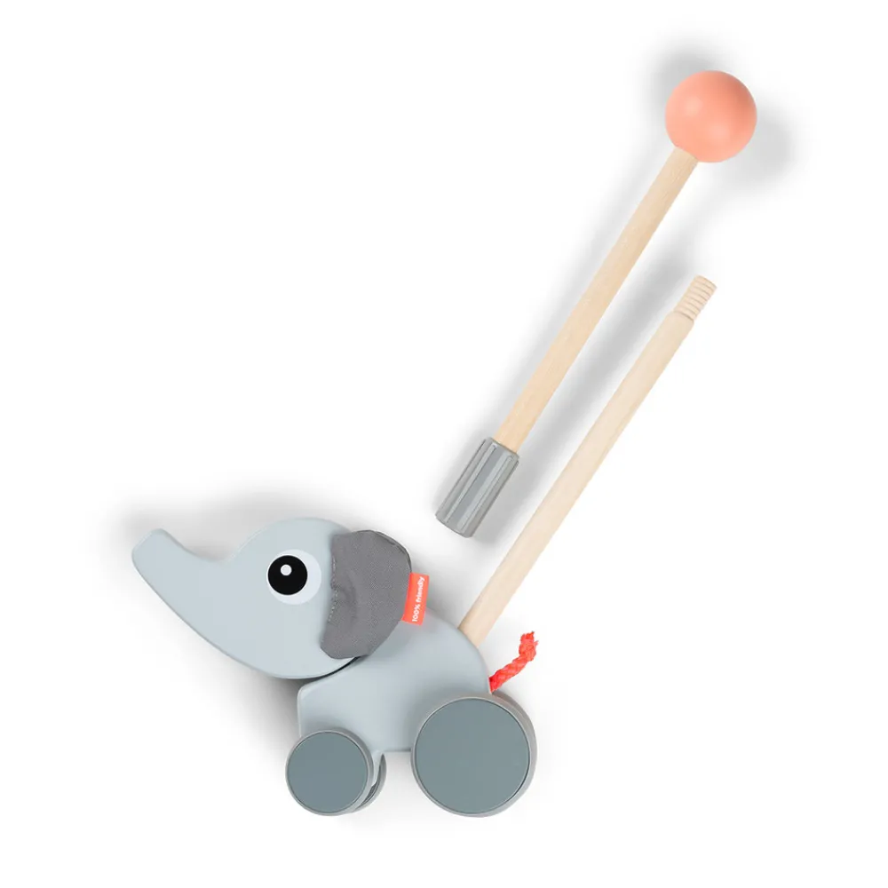 Done By Deer Skubbedyr Elphee Grå- Trælegetøj|Trækdyr