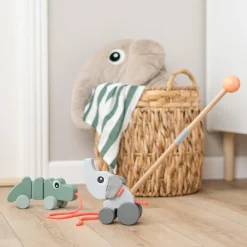 Done By Deer Skubbedyr Elphee Grå- Trælegetøj|Trækdyr