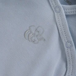 Fixoni Slå-om Body Langærmet - Zen Blue- Bodystocking M. Skrålukning|Præmatur Tøj