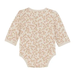 Fixoni Slå-om Body Langærmet AOP - Pale Mauve- Bodystocking M. Skrålukning|Præmatur Tøj