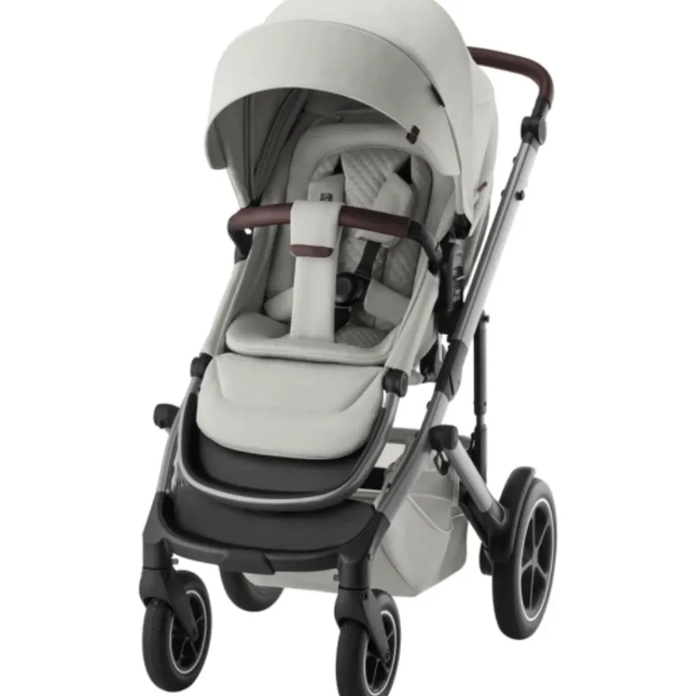 Britax Römer Smile 5Z lux inkl. liggedel og Baby-Safe Core autostol - linen grey/space black- Kombivognspakker|Vognpakker