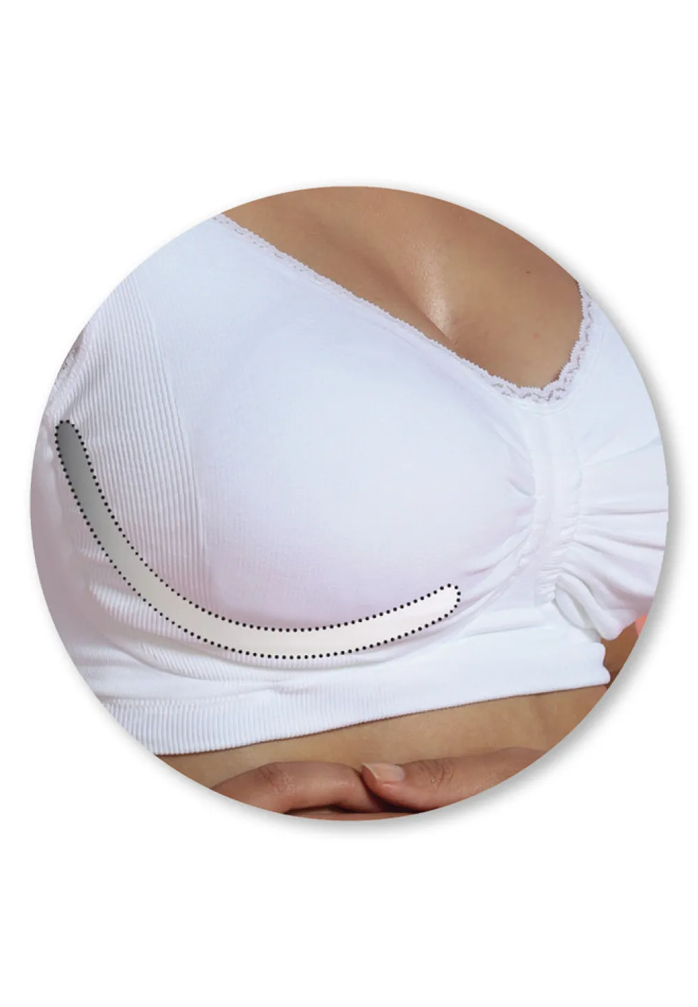 Carriwell Sømløs Amme BH Med Gelé Bøjle - Hvid- Amme Bh'Er