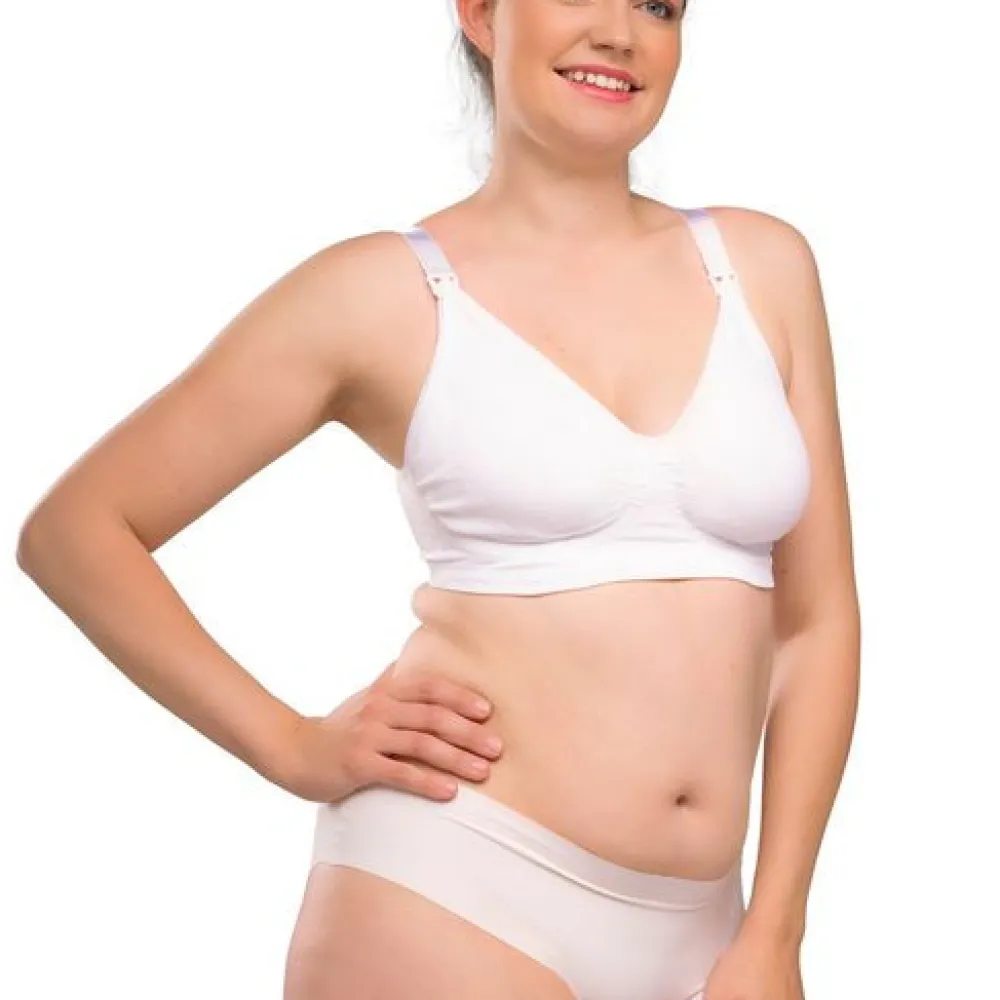 Carriwell Sømløs Amme BH Med Gelé Bøjle - Hvid- Amme Bh'Er
