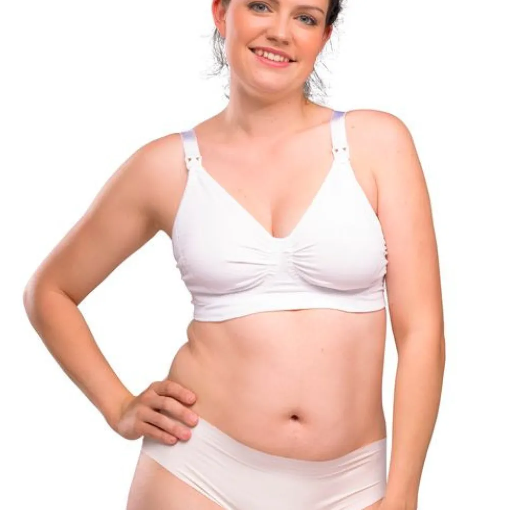 Carriwell Sømløs Amme BH Med Gelé Bøjle - Hvid- Amme Bh'Er