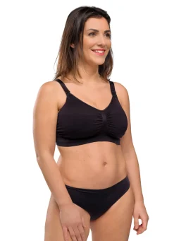 Carriwell Sømløs Amme BH Med Indlæg - Black- Amme Bh'Er