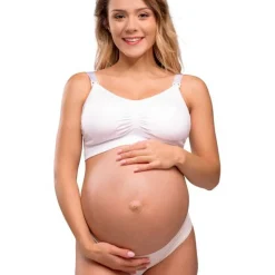 Carriwell Sømløs Amme BH Med Indlæg - White- Amme Bh'Er