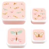 A Little Lovely Company Snackboksæt 4 dele Butterflies- Madkasser & Drikkedunke