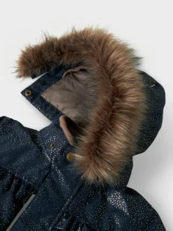 NAME IT Snow10 Glitter Flyverdragt - Dark Sapphire- Flyverdragter