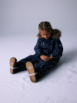 NAME IT Snow10 Glitter Flyverdragt - Dark Sapphire- Flyverdragter