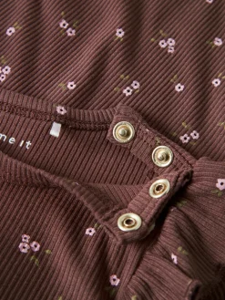 NAME IT Soho Langærmet Body - Peppercorn- Bodystocking Langærmet