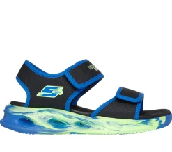 SKECHERS Sola glow sandal - BKBL- Sandaler Med Blink|Sandaler Med Åben Tå