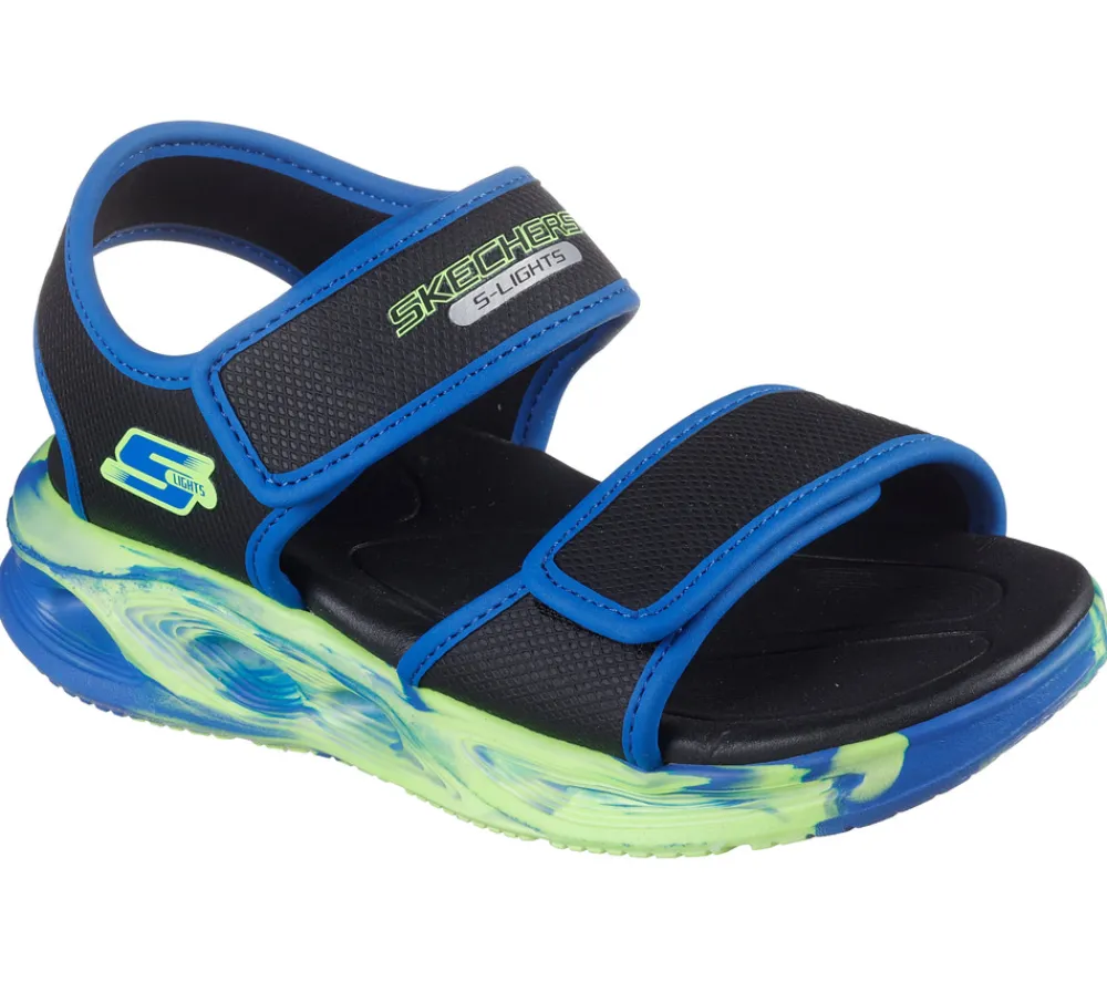 SKECHERS Sola glow sandal - BKBL- Sandaler Med Blink|Sandaler Med Åben Tå