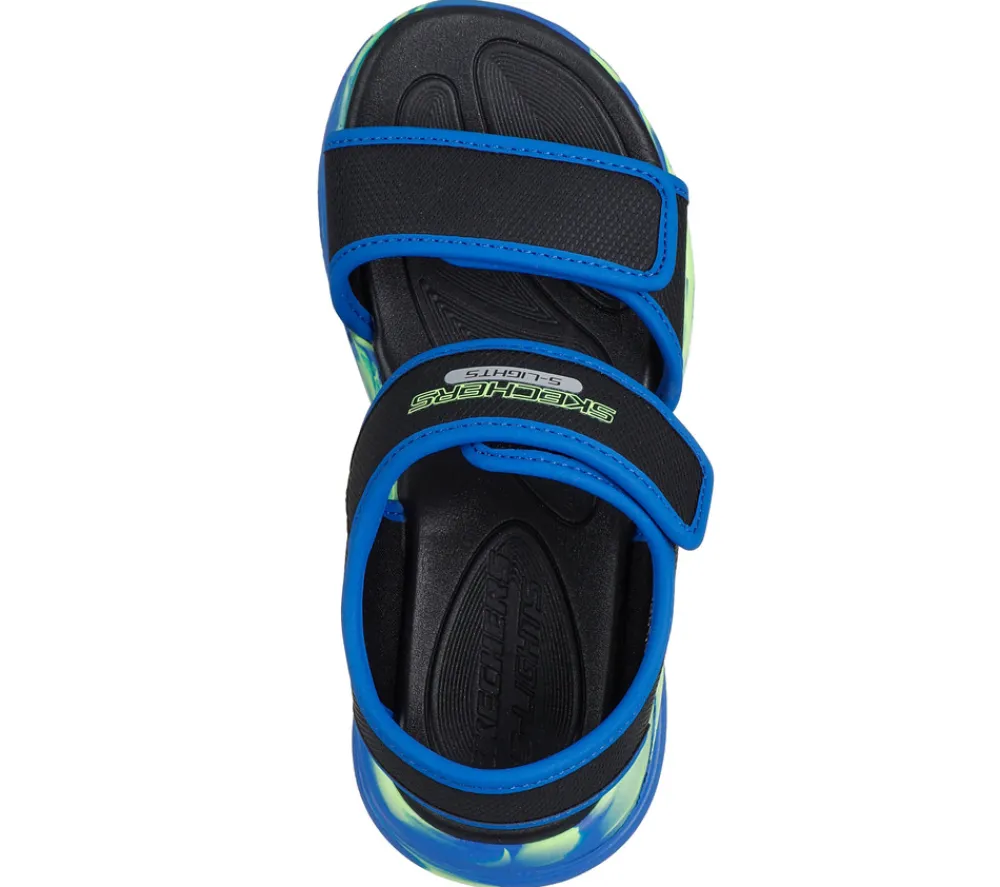 SKECHERS Sola glow sandal - BKBL- Sandaler Med Blink|Sandaler Med Åben Tå