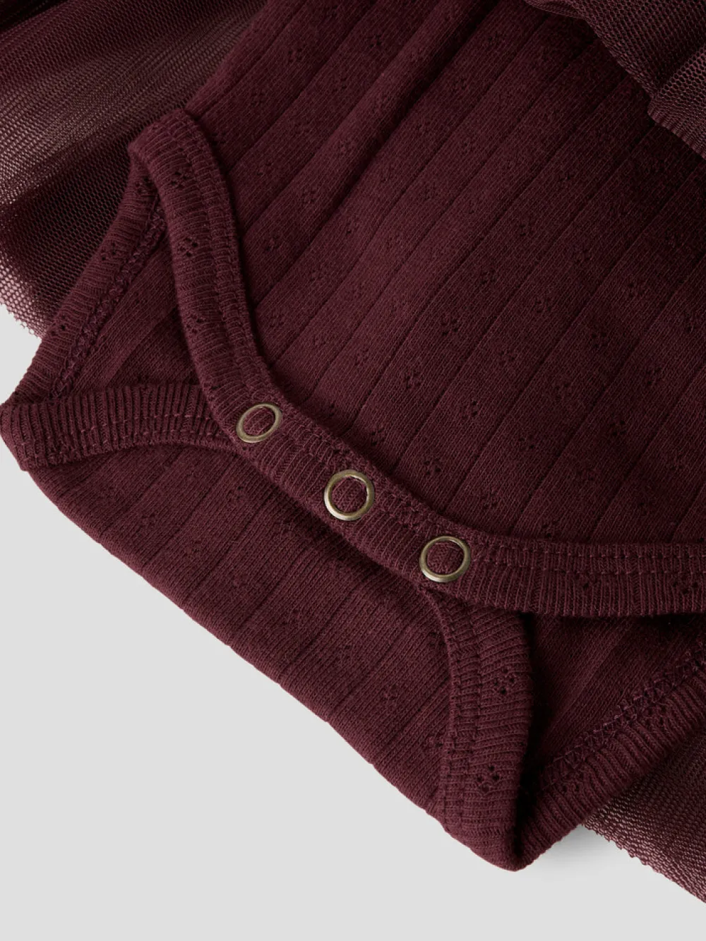 Lil' Atelier Solange Langærmet Tulle Bodykjole - Catawba Grape- Juletøj|Kjoler