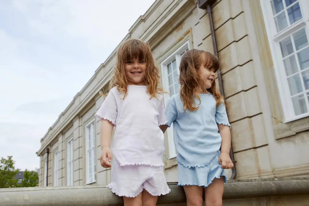 Copenhagen Colors Sommer pointelle t-shirt - LAVENDER- T-Shirts & Toppe