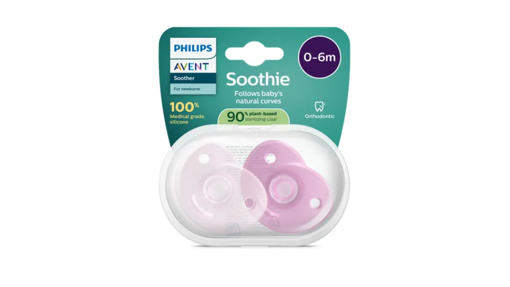 Philips Avent Soothie, 0-6 m, pink/lyserød- Sutter