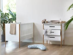 BeKids Spoke puslekommode - Hvid/Eg-Børn Pusleborde|Pusleborde