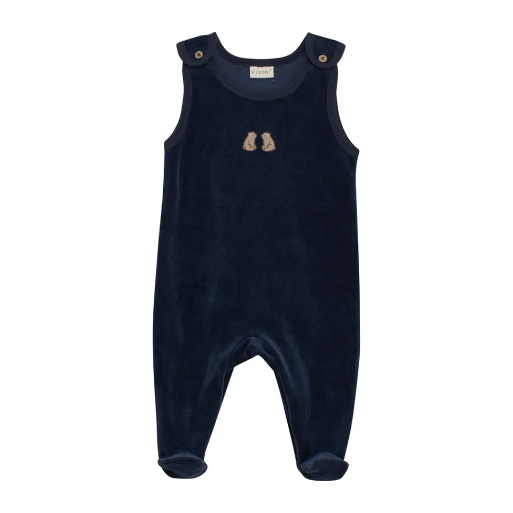 Fixoni Sæt m. Body og velour bukser - 7555- Heldragter M. Fod