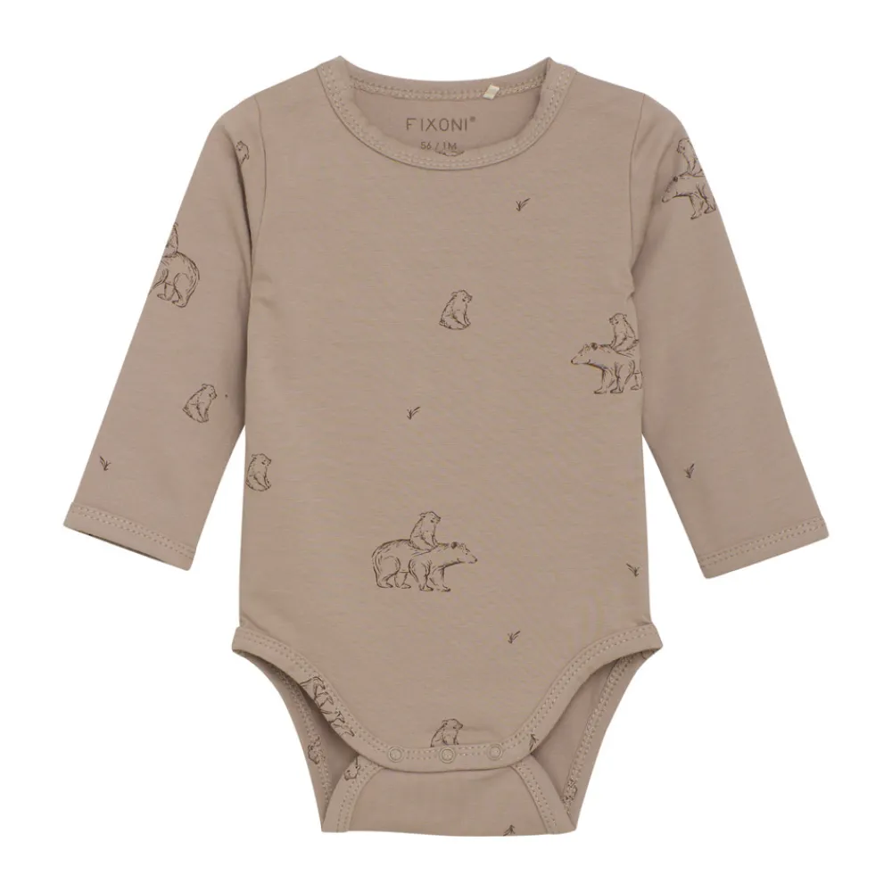 Fixoni Sæt m. Body og velour bukser - 2307- Heldragter M. Fod