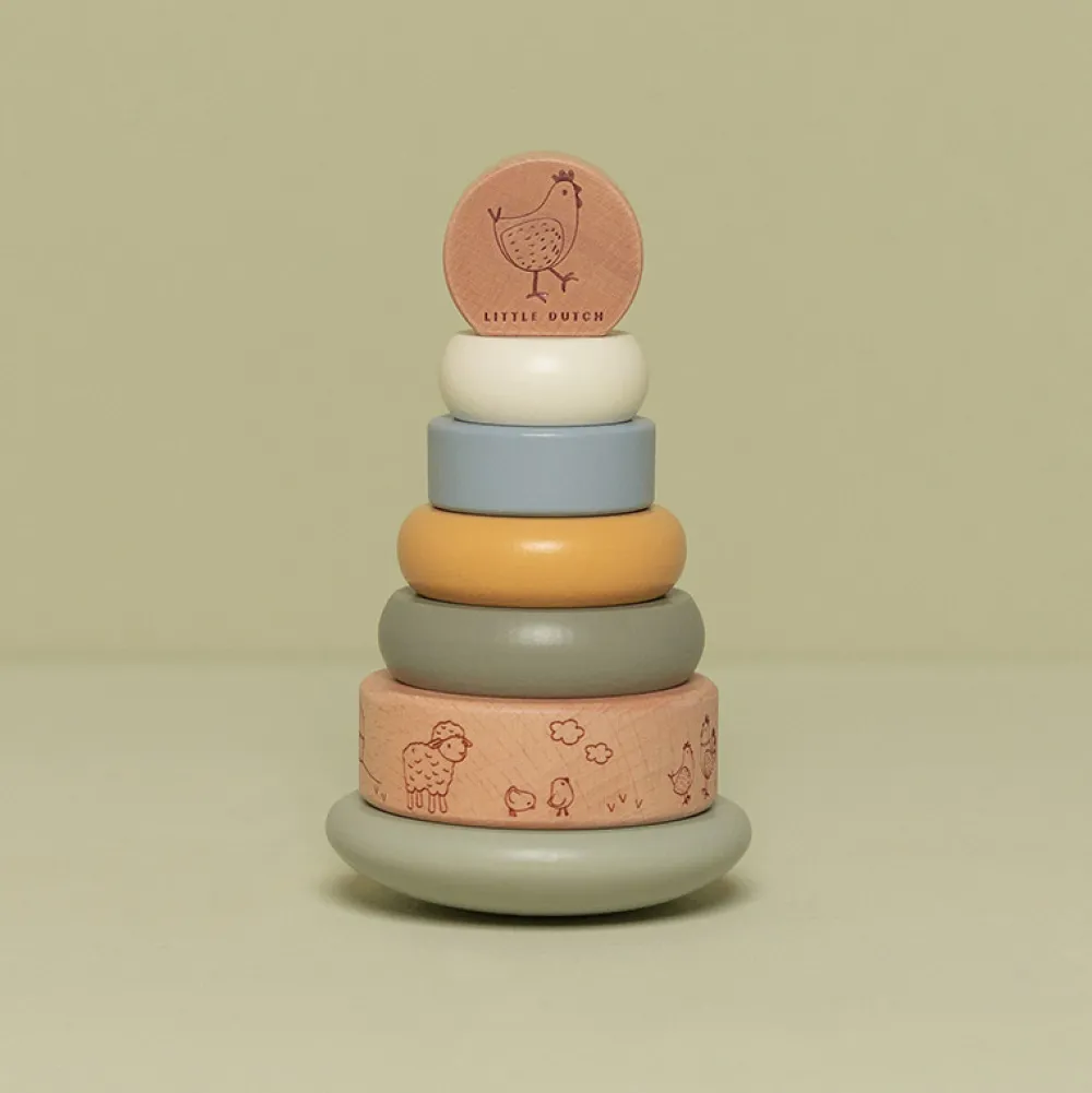 Little Dutch Stabelringe - Little Farm- Stabelklodser