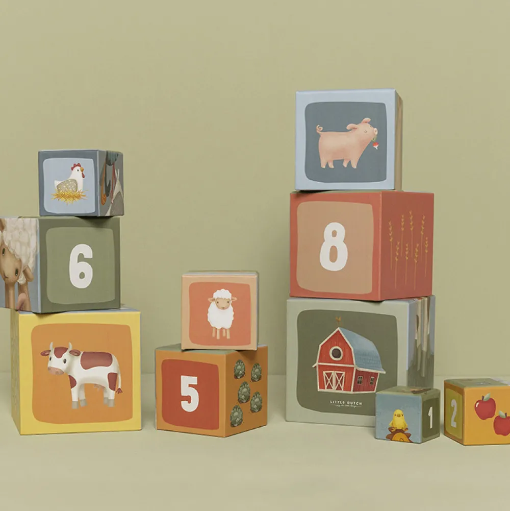 Little Dutch Stabeltårn - Little Farm Pap- Stabelklodser
