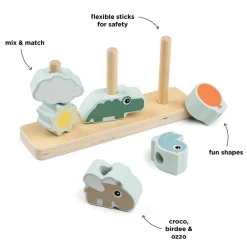 Done By Deer Stablelegetøj Happy clouds Farvemix- Stabelklodser