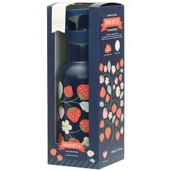 A Little Lovely Company Stainless steel drink bottle: Strawberries- Madkasser & Drikkedunke