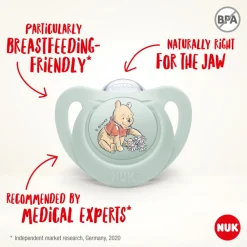 NUK Star Silicon S2 - Winnie The Pooh 2 stk- Sutter