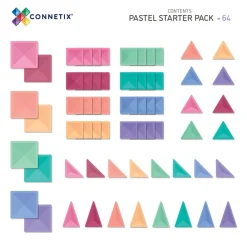 CONNETIX Starter Pack - magnetsæt 64 dele - pastel- Magnetlegesæt