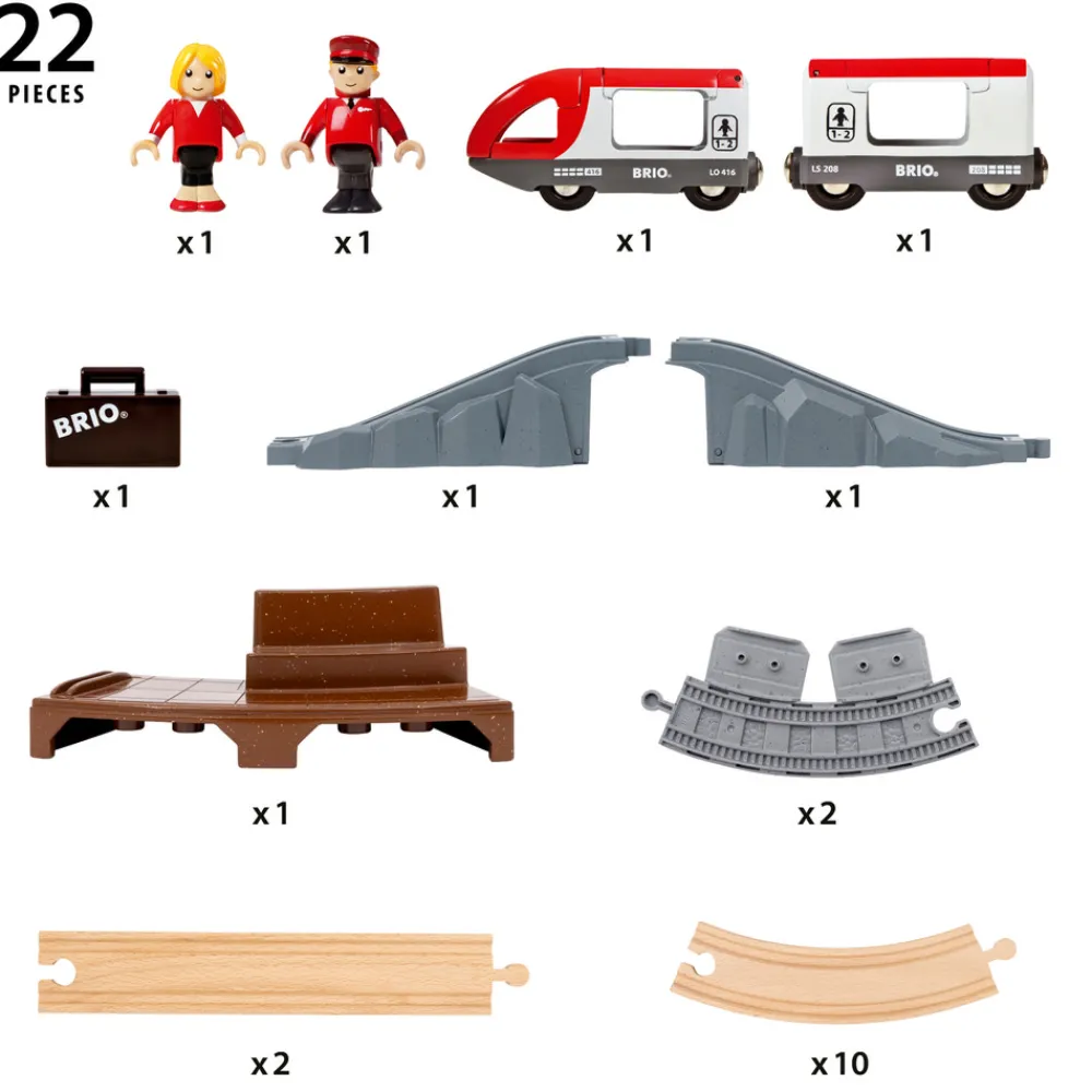 Brio Startersæt rejsetog - FSC®- Togbaner & Tog