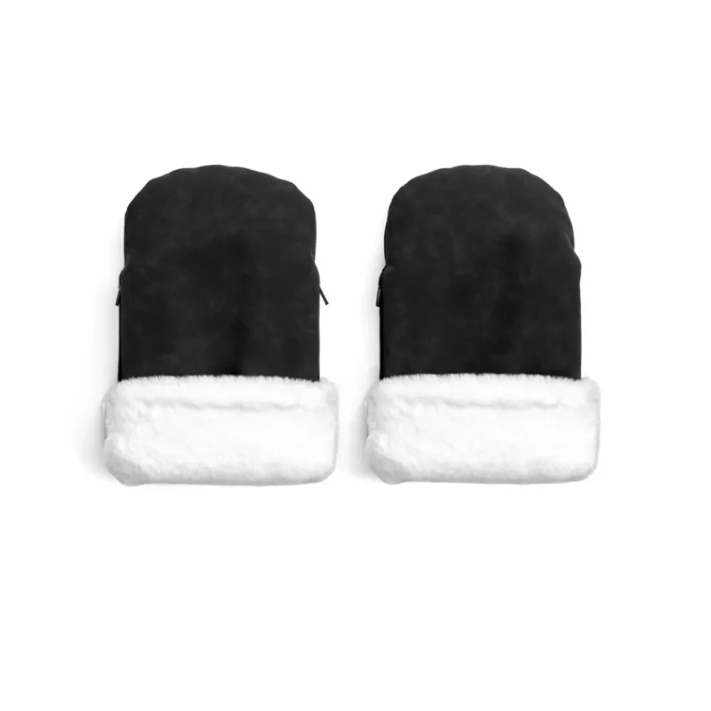 KongWalther Østerbrohandsken - Black Faux Suede- Vognhandsker