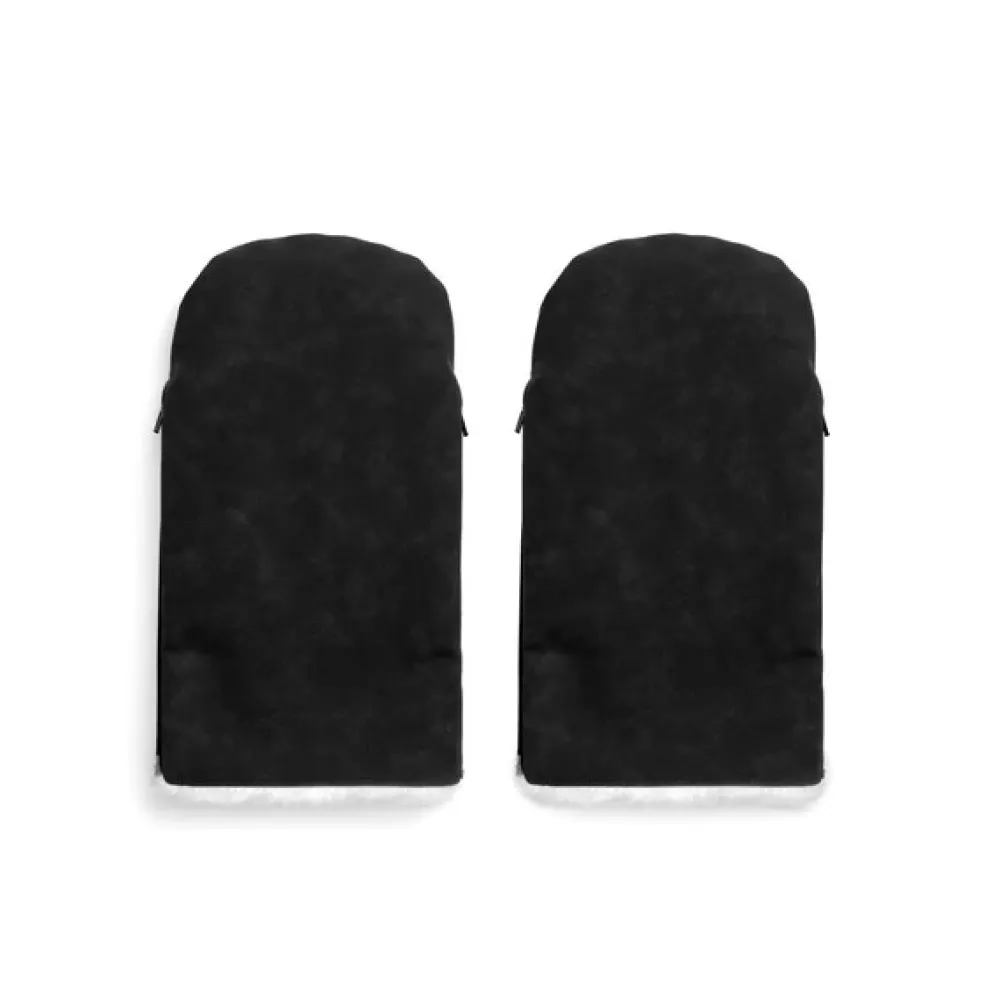 KongWalther Østerbrohandsken - Black Faux Suede- Vognhandsker