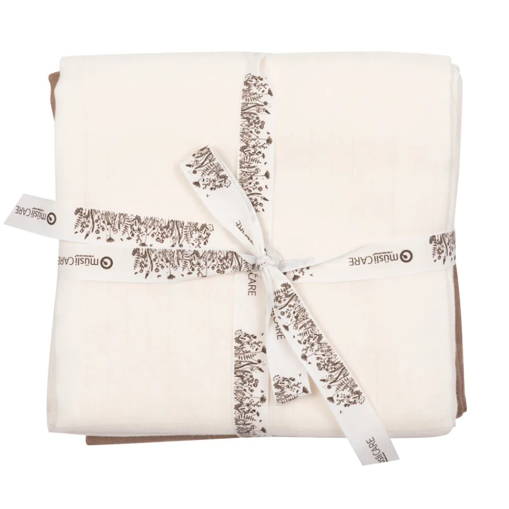 Müsli Stofble 2-pak, 75x75 cm - Balsam cream-Børn Stofbleer