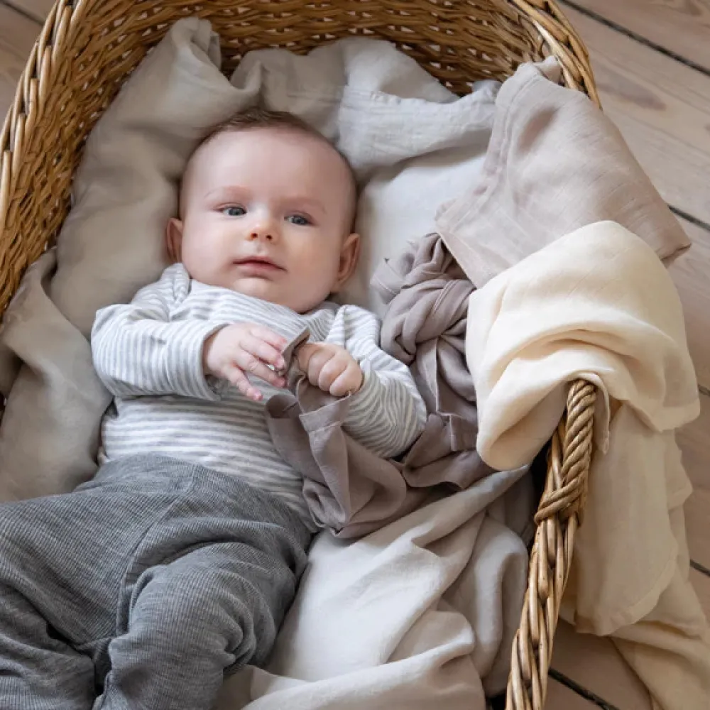 Sebra Stofbleer, 3 stk., moonlight beige-Børn Stofbleer & Klude|Stofbleer