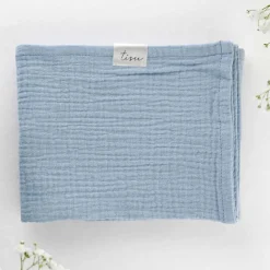 TISU Stofbleer muslin sæt, lysegrøn + lyseblå-Børn Stofbleer