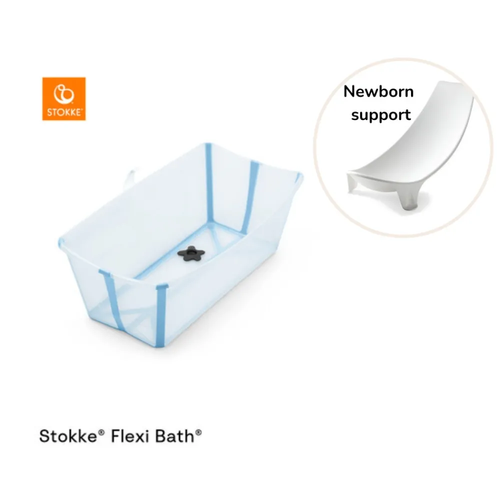 Stokke® Stokke flexibath inkl. newborn support - Ocean blue- Badekar, Stativer & Badestole