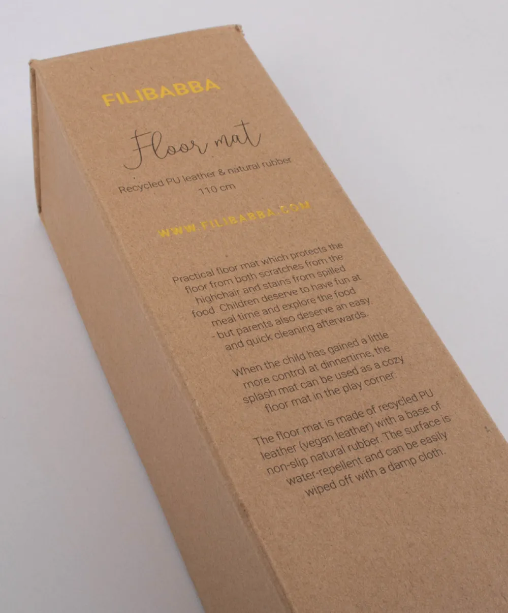 Filibabba Stoleunderlag i genanvendt PU-læder - warm grey-Børn Tilbehør Til Højstole