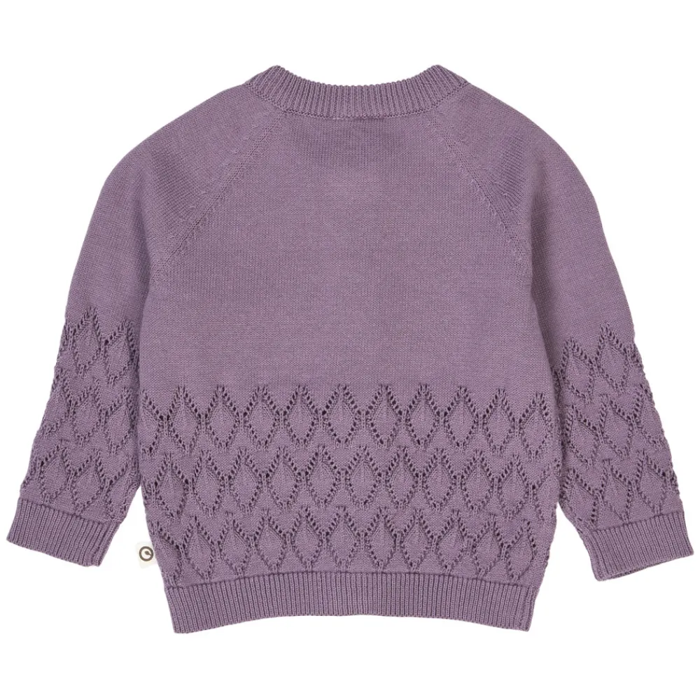 Müsli Strikket Cardigan - Lilac fog- Cardigans, Veste & Trøjer