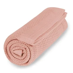 VINTER & BLOOM Striktæppe, bomuld - Cloud pink-Børn Tæpper