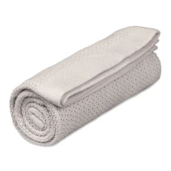 VINTER & BLOOM Striktæppe, bomuld, Dove Grey-Børn Tæpper