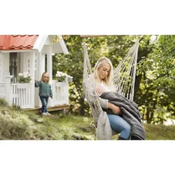 VINTER & BLOOM Striktæppe med fleece, Dove Grey-Børn Tæpper