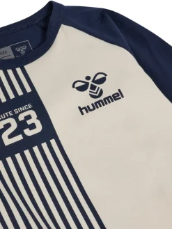 hummel Stripy body langærmet - black iris- Bodystocking Langærmet